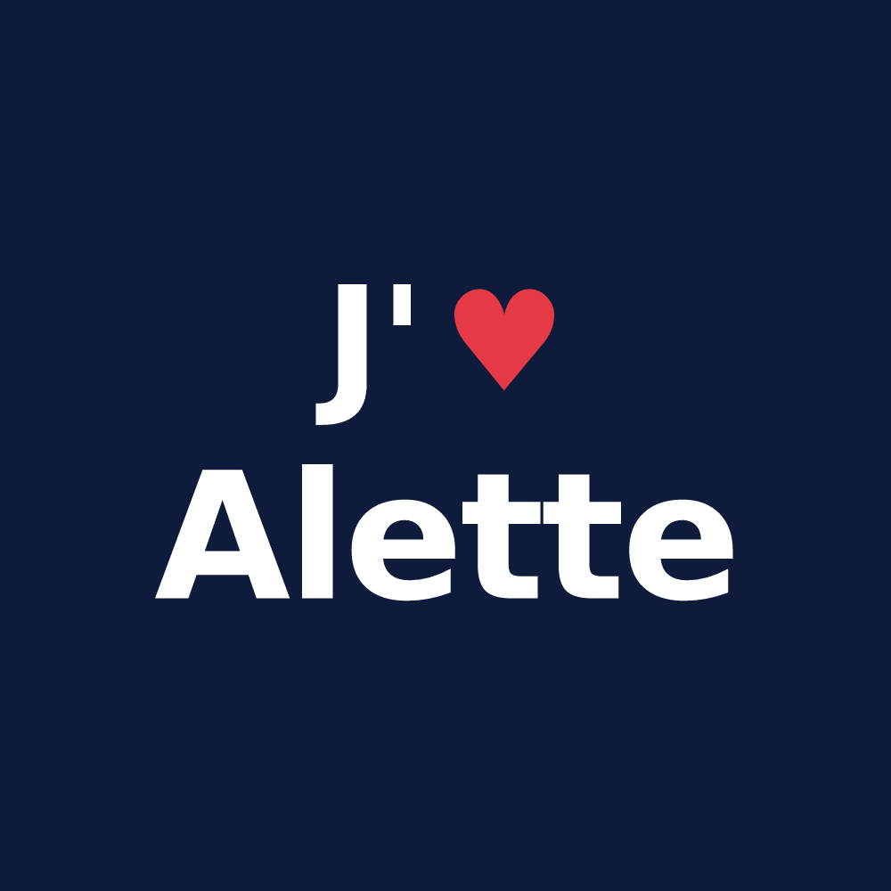 T-shirt personnalisé Alette — design J'aime Alette