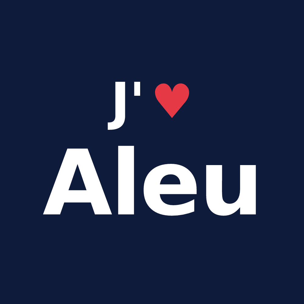 T-shirt personnalisé Aleu — design J'aime Aleu