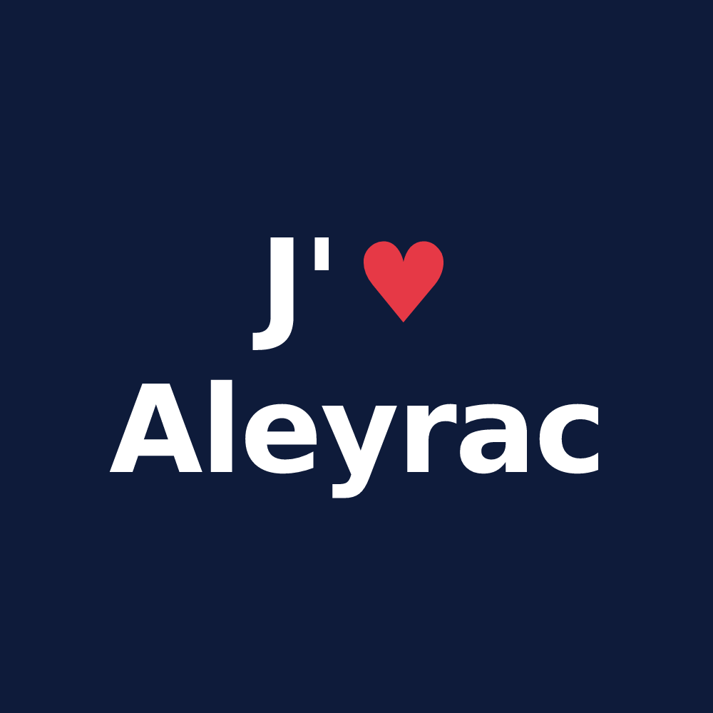 T-shirt personnalisé Aleyrac — design J'aime Aleyrac