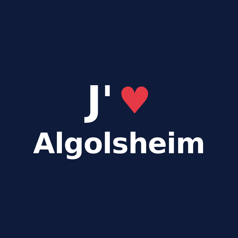 T-shirt personnalisé Algolsheim — design J'aime Algolsheim
