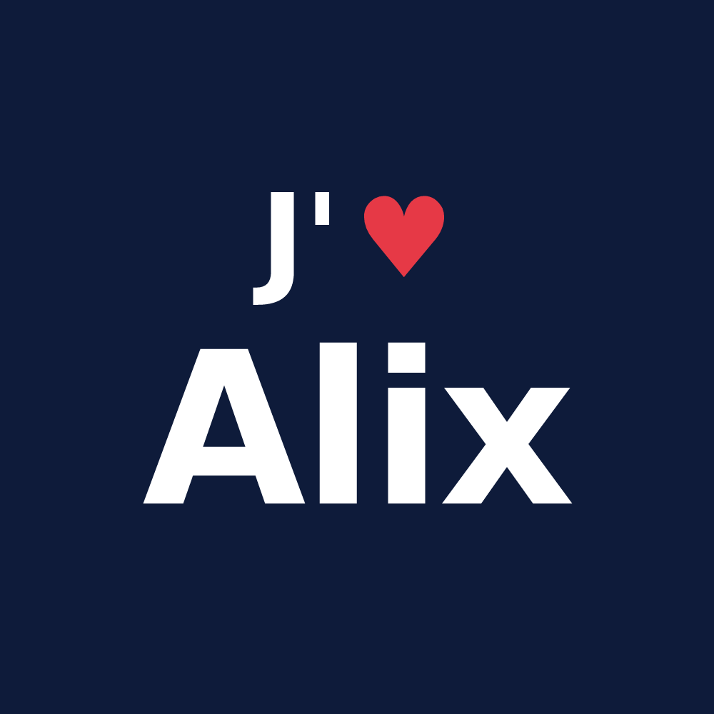 T-shirt personnalisé Alix — design J'aime Alix