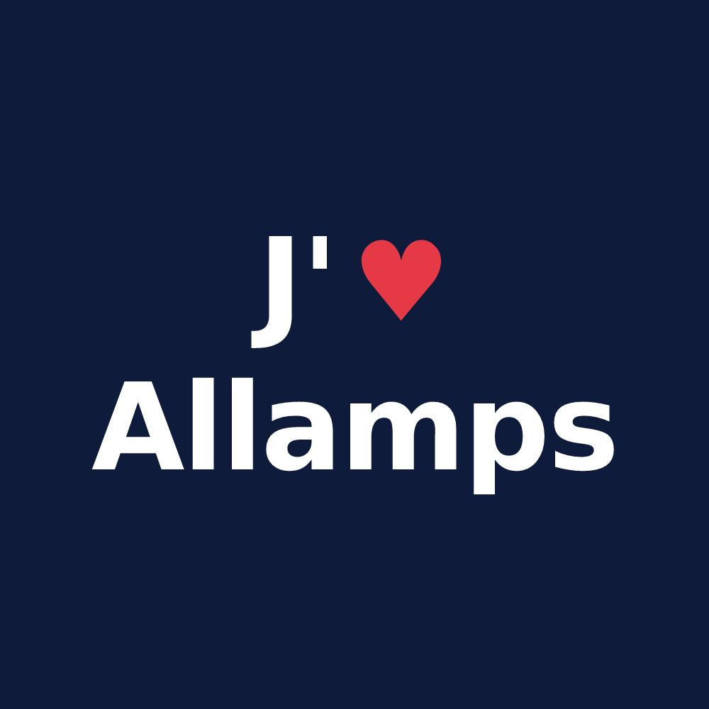 T-shirt personnalisé Allamps — design J'aime Allamps