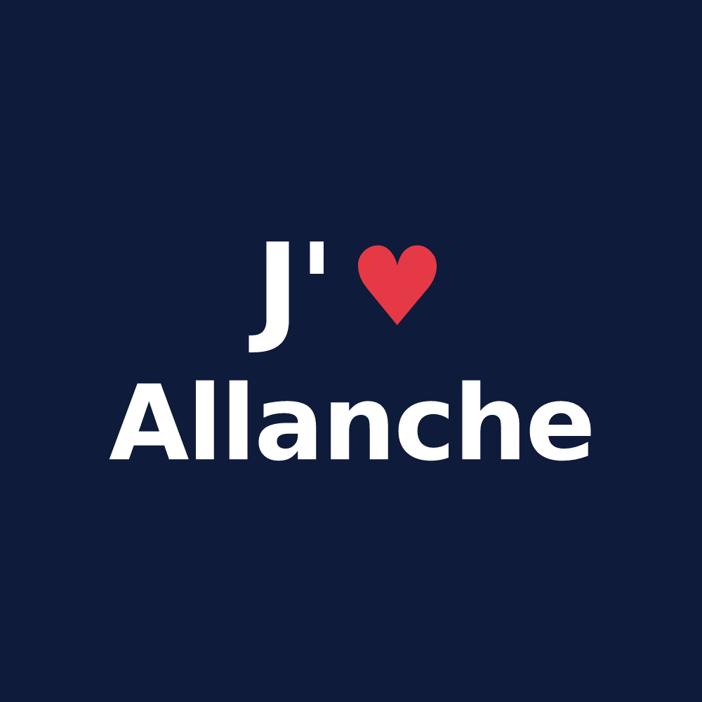 T-shirt personnalisé Allanche — design J'aime Allanche