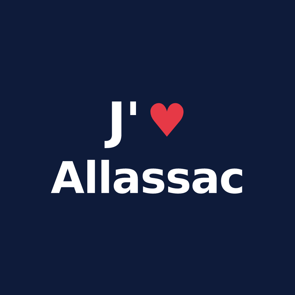 T-shirt personnalisé Allassac — design J'aime Allassac