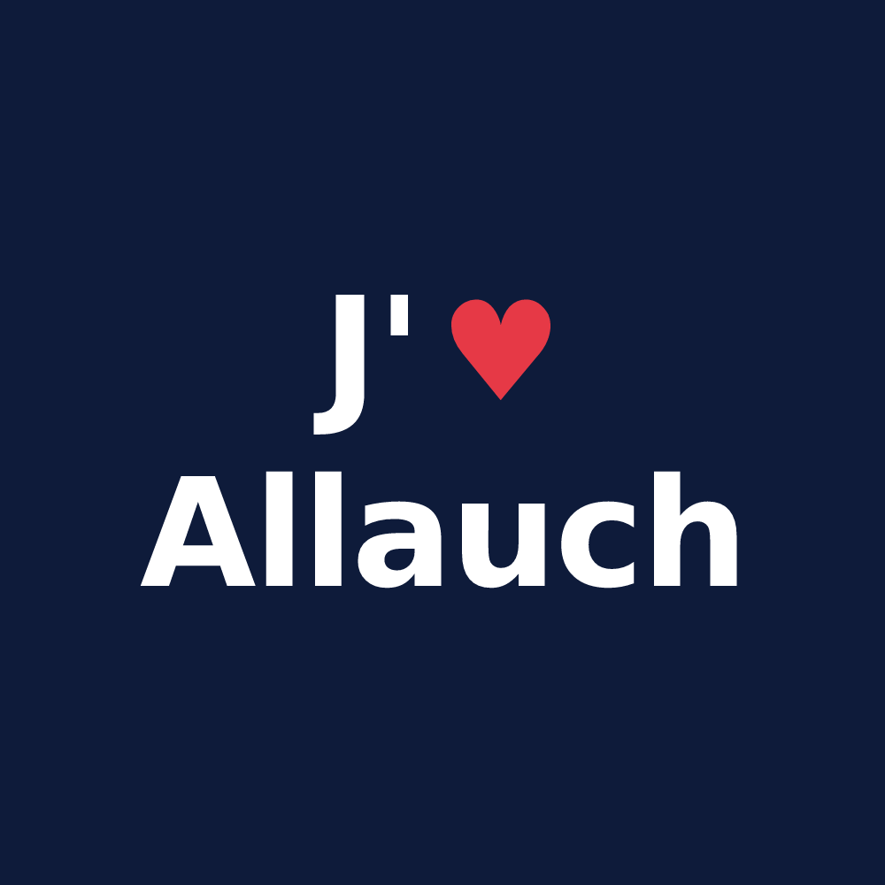 T-shirt personnalisé Allauch — design J'aime Allauch
