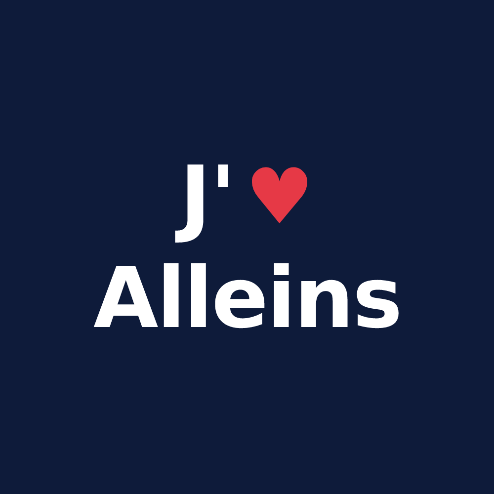 T-shirt personnalisé Alleins — design J'aime Alleins