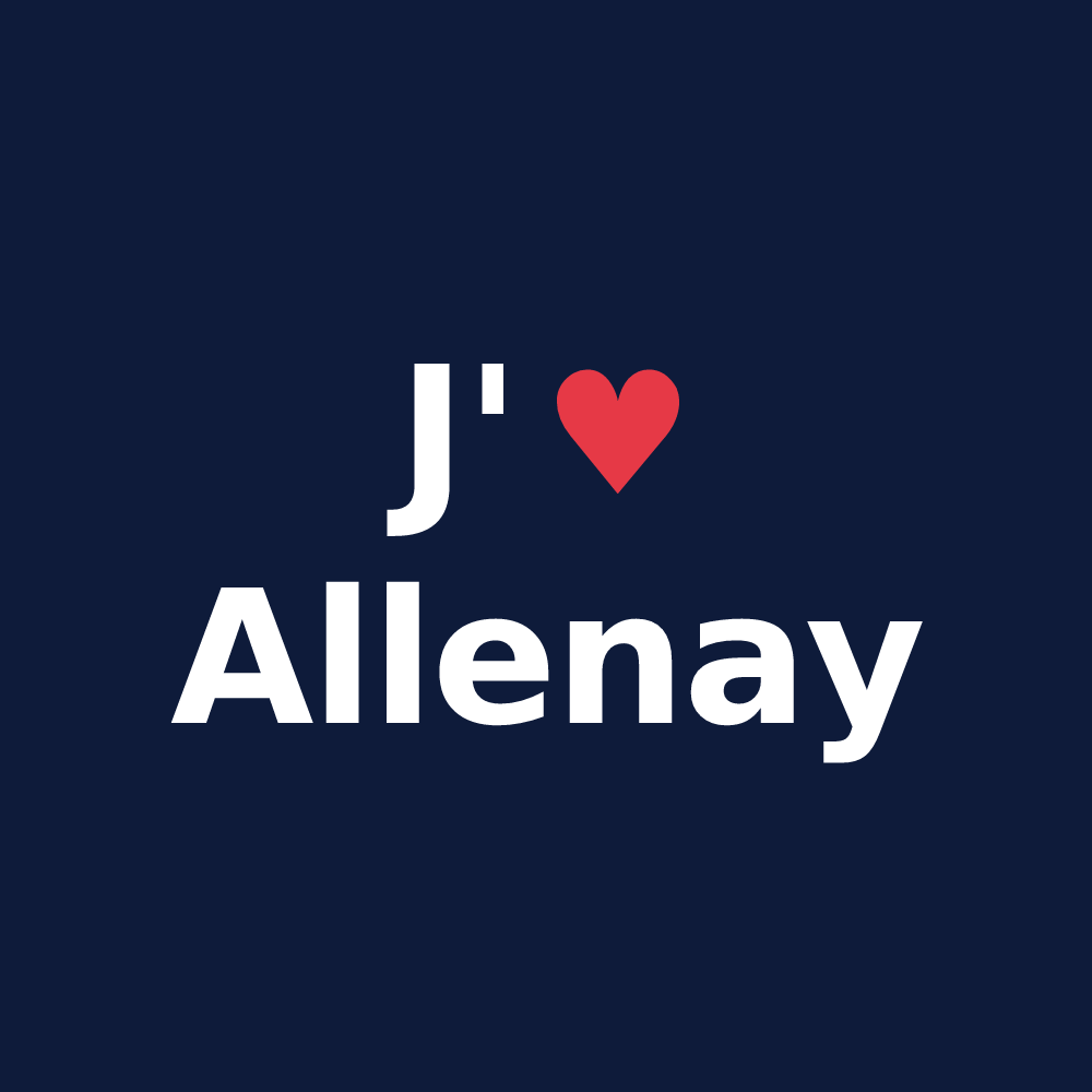 T-shirt personnalisé Allenay — design J'aime Allenay