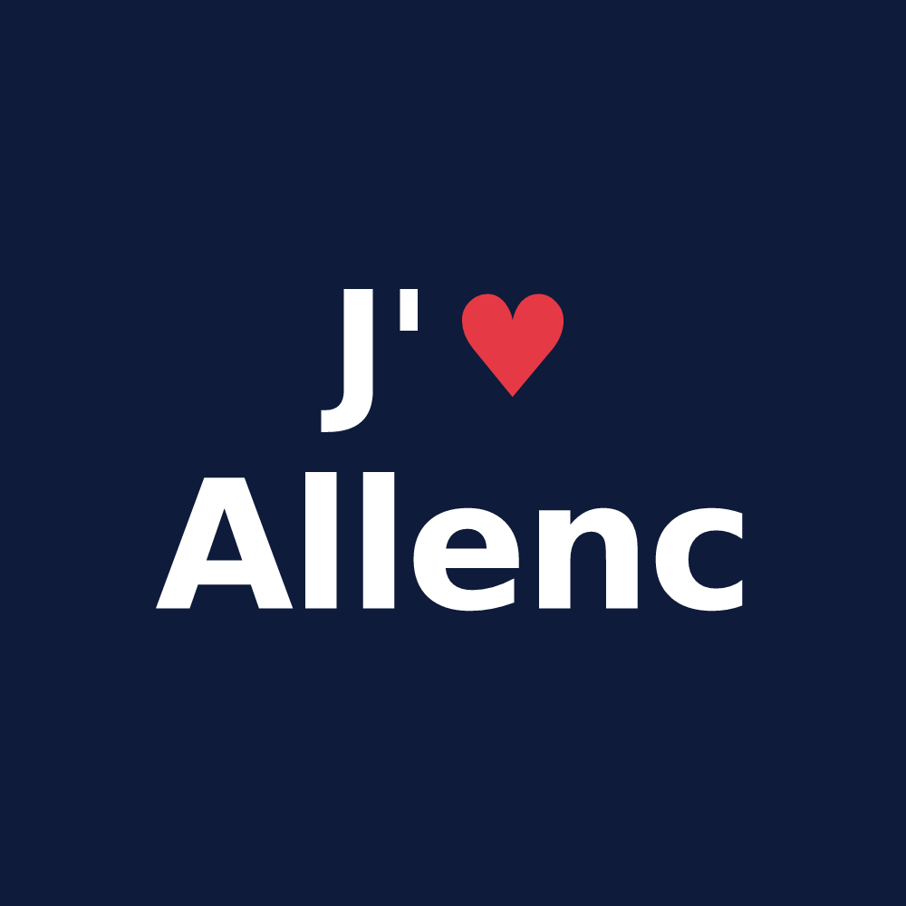 T-shirt personnalisé Allenc — design J'aime Allenc