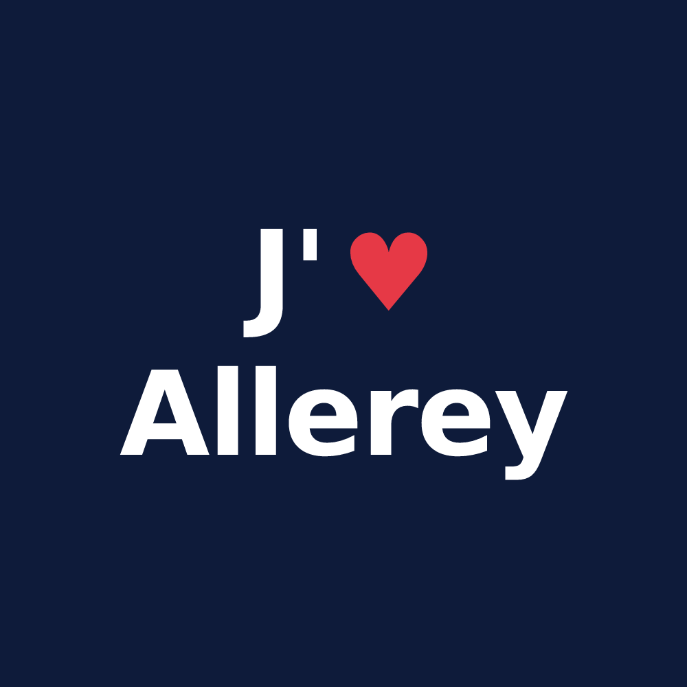 T-shirt personnalisé Allerey — design J'aime Allerey