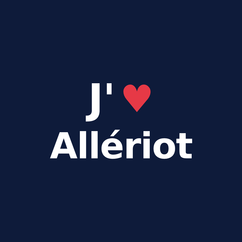 T-shirt personnalisé Allériot — design J'aime Allériot