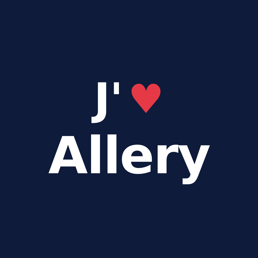 T-shirt personnalisé Allery — design J'aime Allery