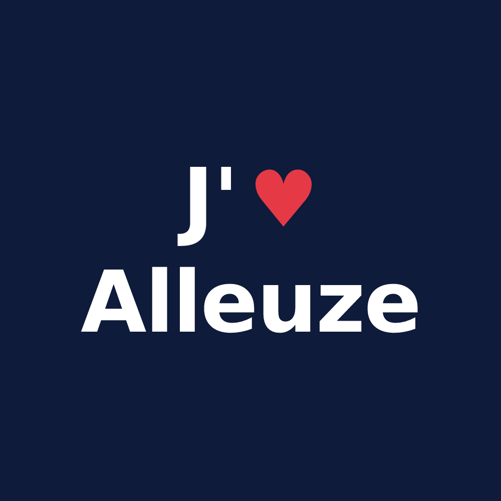 T-shirt personnalisé Alleuze — design J'aime Alleuze