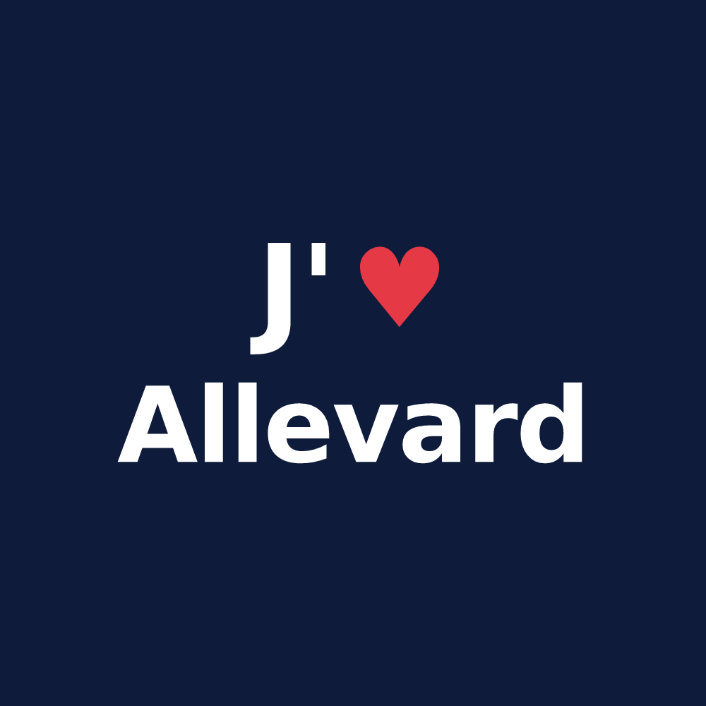 T-shirt personnalisé Allevard — design J'aime Allevard
