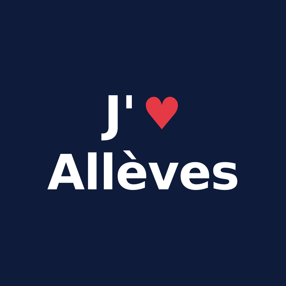 T-shirt personnalisé Allèves — design J'aime Allèves