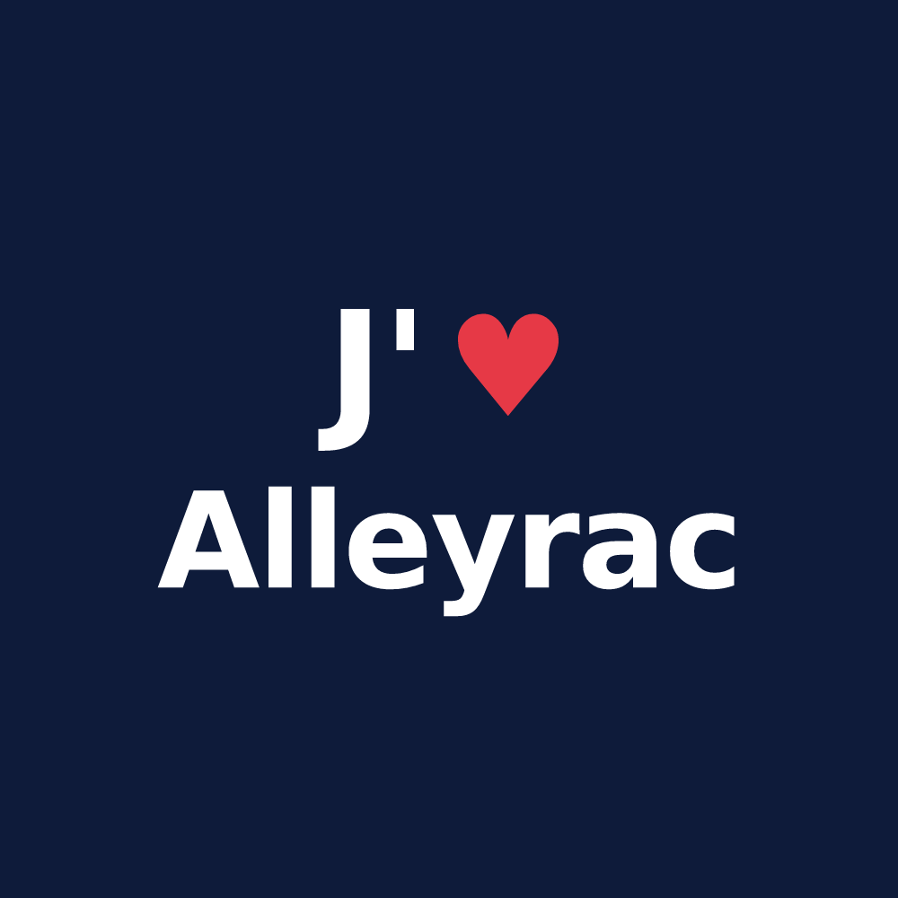 T-shirt personnalisé Alleyrac — design J'aime Alleyrac