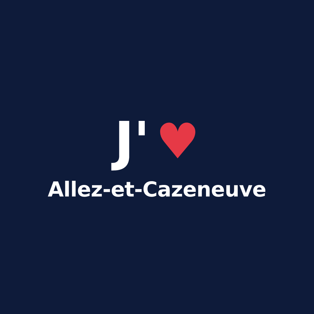 T-shirt personnalisé Allez-et-Cazeneuve — design J'aime Allez-et-Cazeneuve