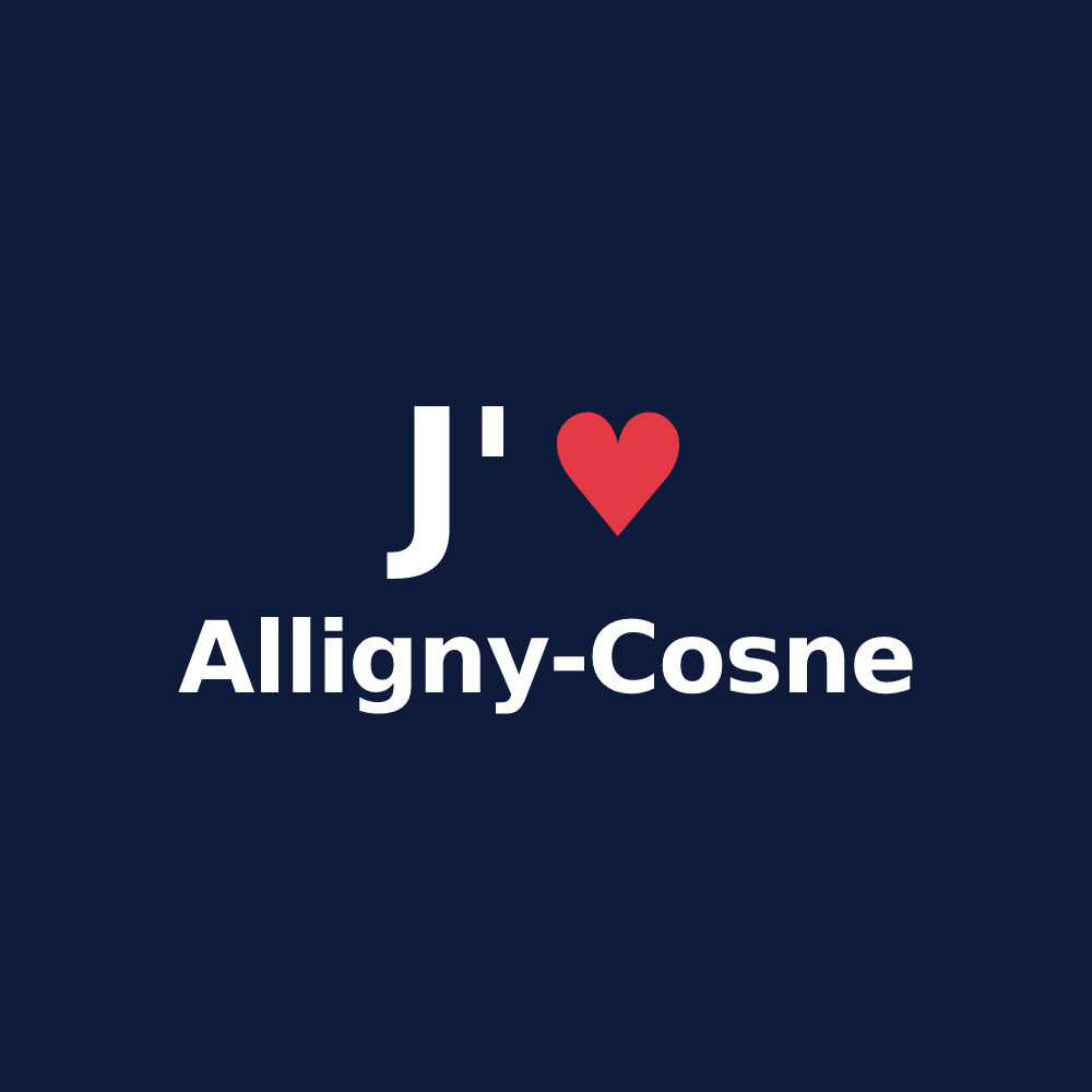 T-shirt personnalisé Alligny-Cosne — design J'aime Alligny-Cosne