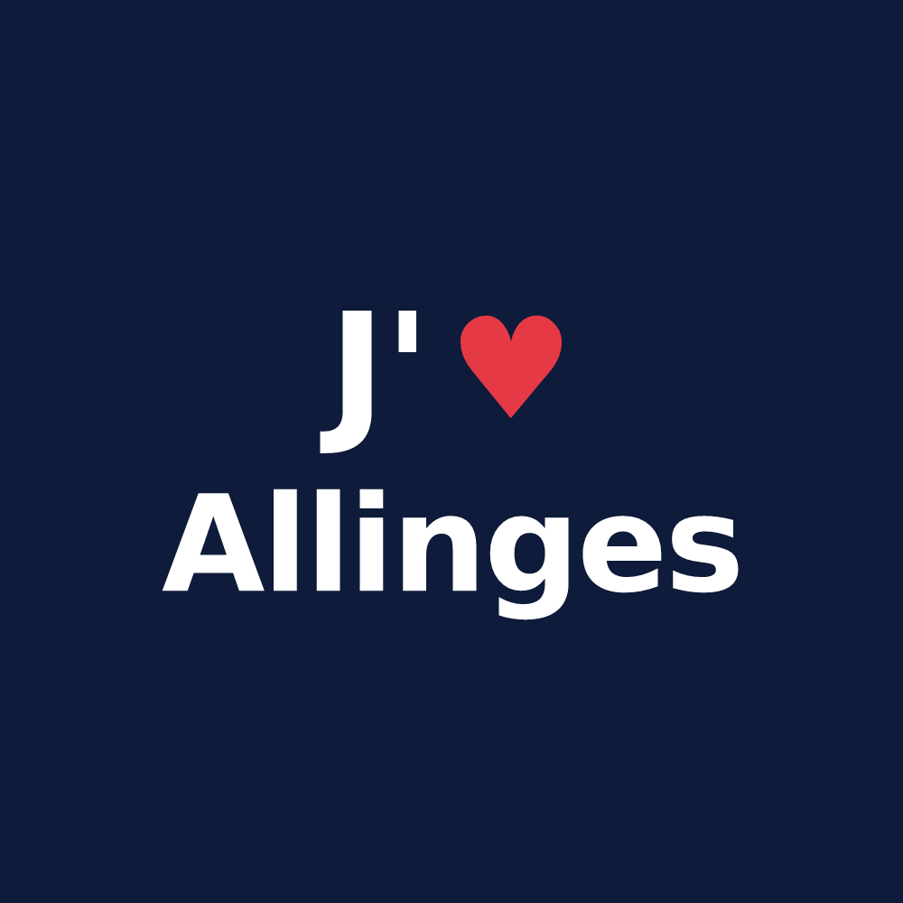 T-shirt personnalisé Allinges — design J'aime Allinges