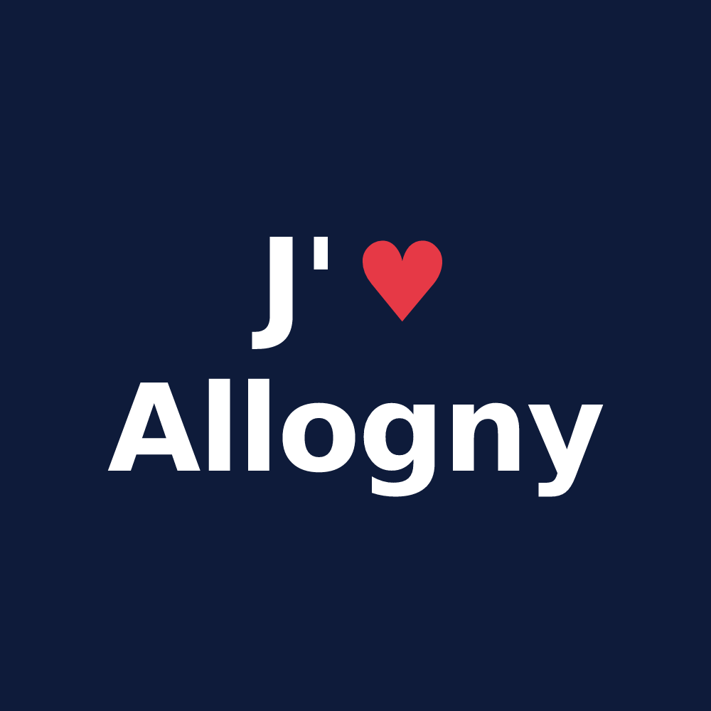 T-shirt personnalisé Allogny — design J'aime Allogny