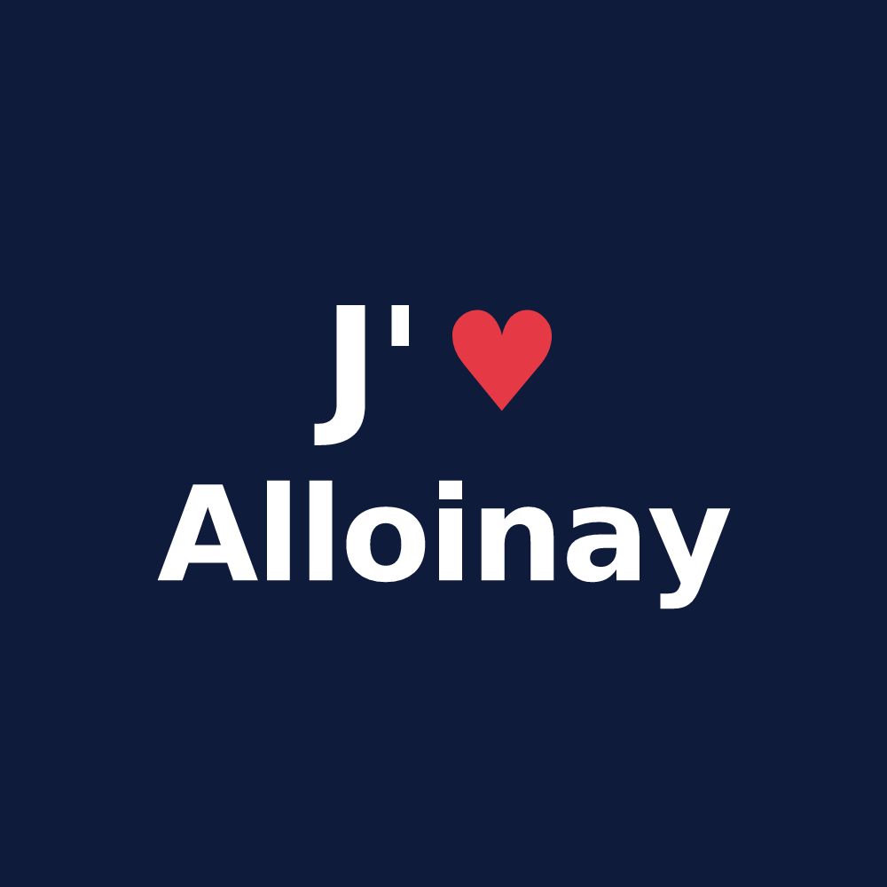 T-shirt personnalisé Alloinay — design J'aime Alloinay
