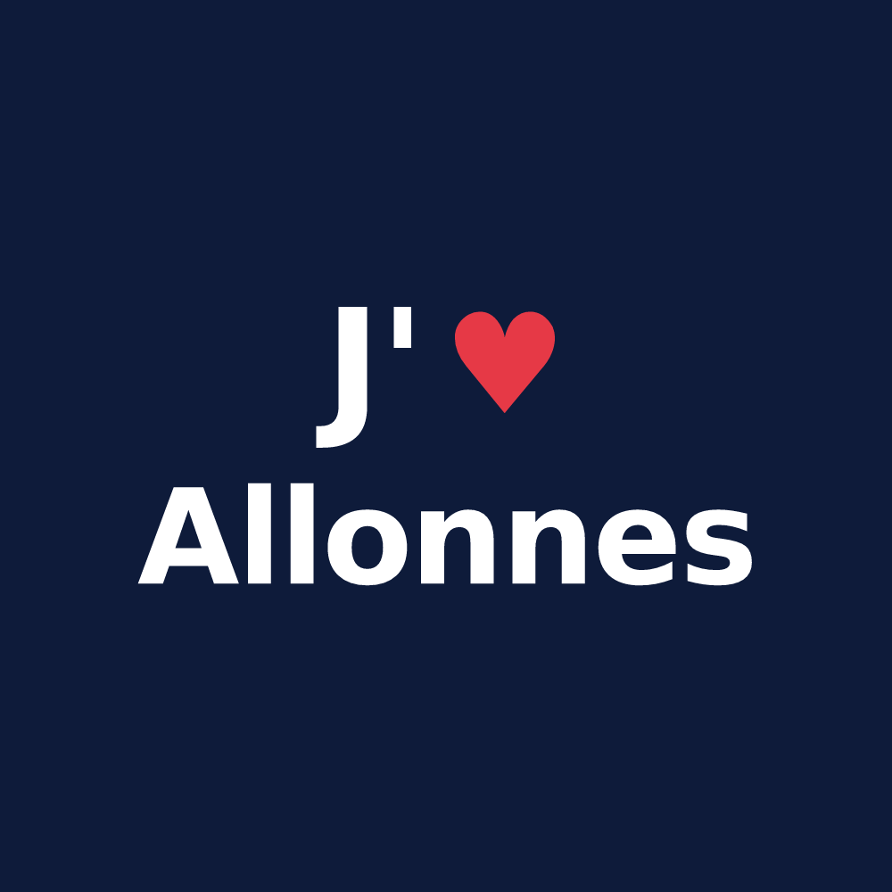 T-shirt personnalisé Allonnes — design J'aime Allonnes