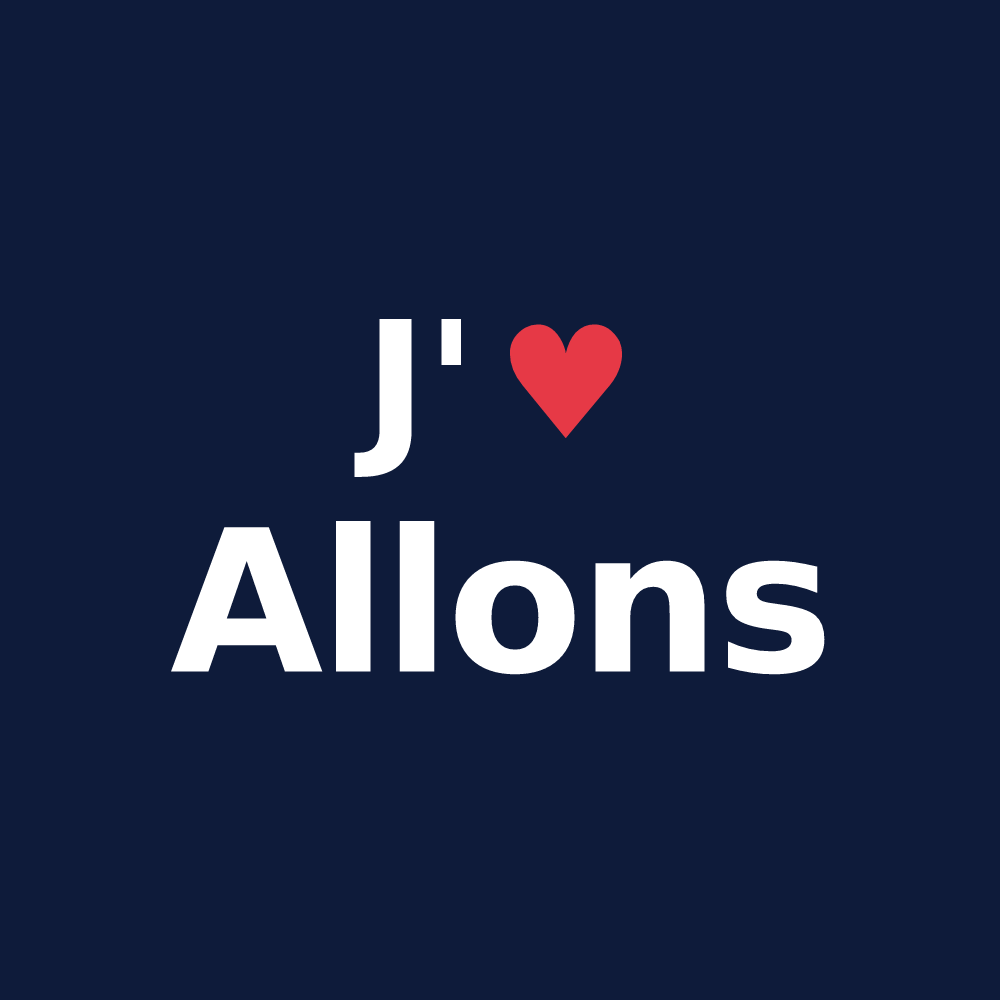 T-shirt personnalisé Allons — design J'aime Allons