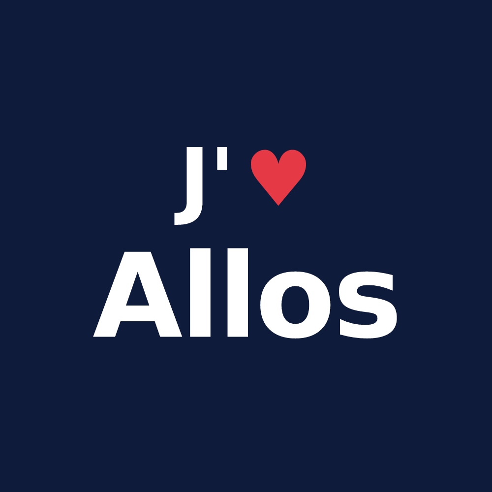 T-shirt personnalisé Allos — design J'aime Allos