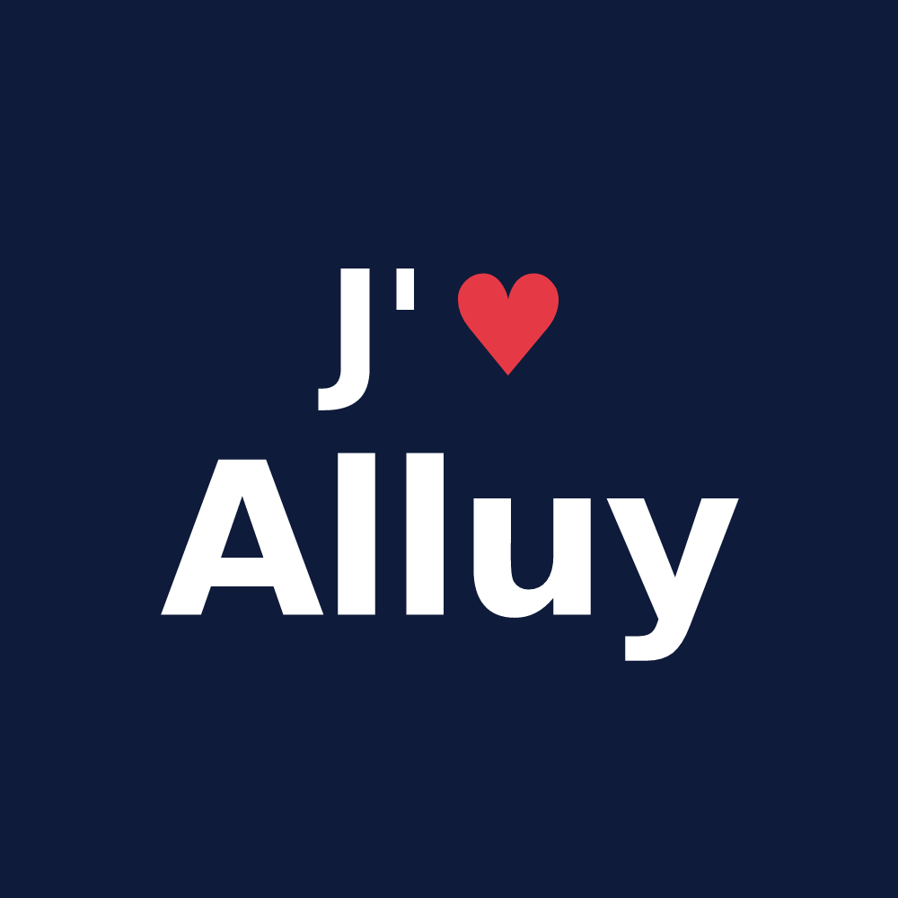 T-shirt personnalisé Alluy — design J'aime Alluy