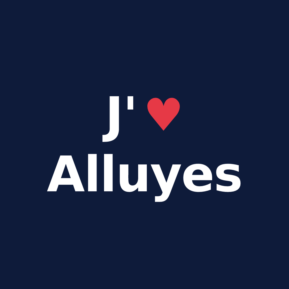 T-shirt personnalisé Alluyes — design J'aime Alluyes