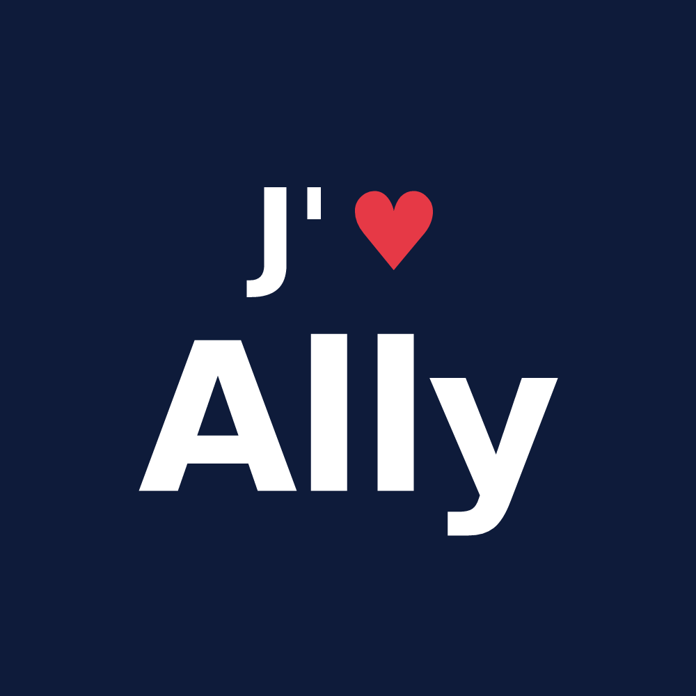 T-shirt personnalisé Ally — design J'aime Ally