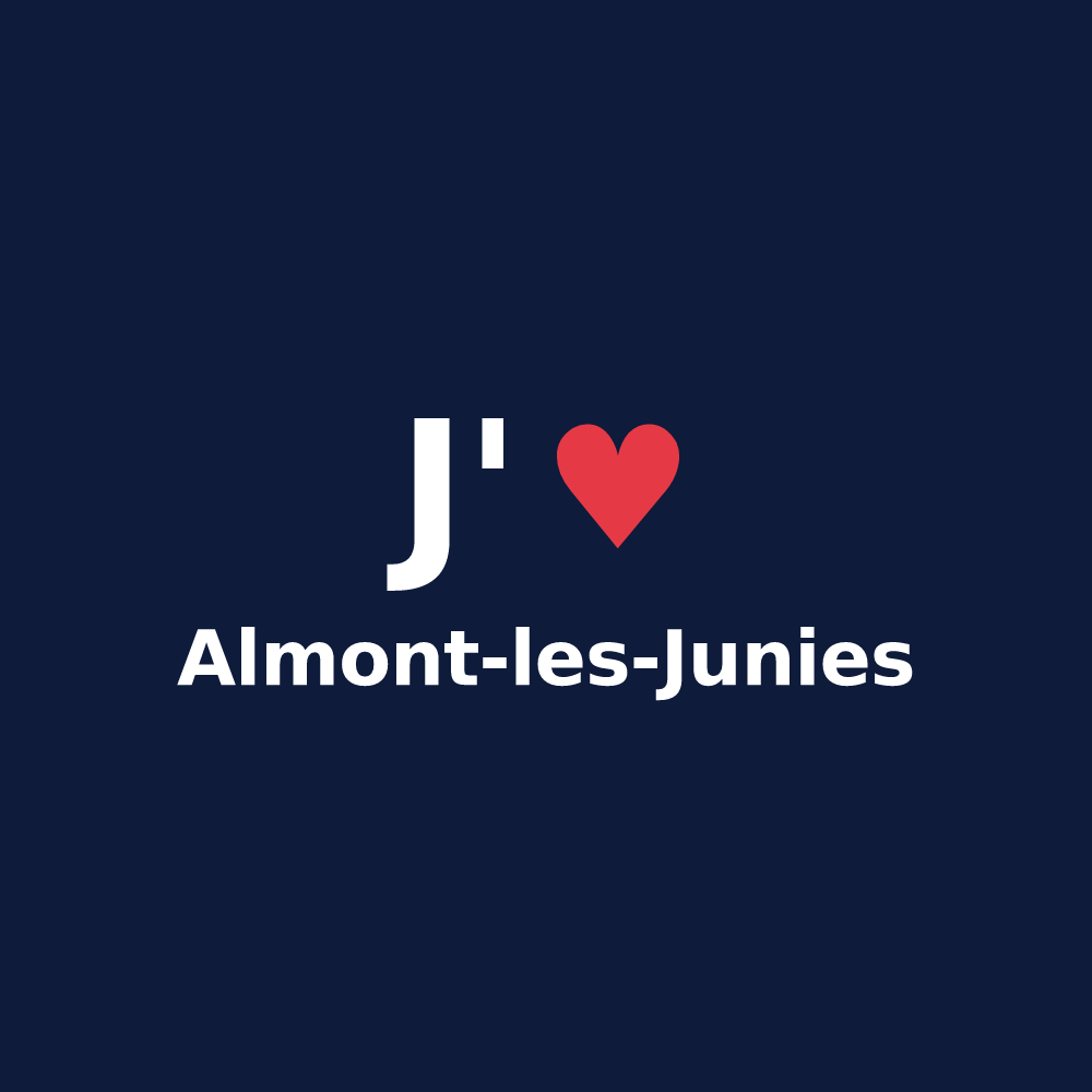 T-shirt personnalisé Almont-les-Junies — design J'aime Almont-les-Junies