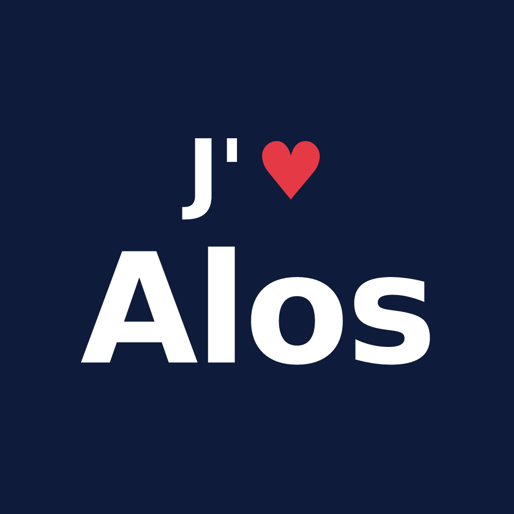 T-shirt personnalisé Alos — design J'aime Alos