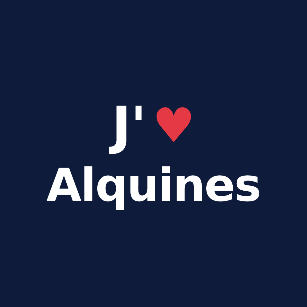T-shirt personnalisé Alquines — design J'aime Alquines