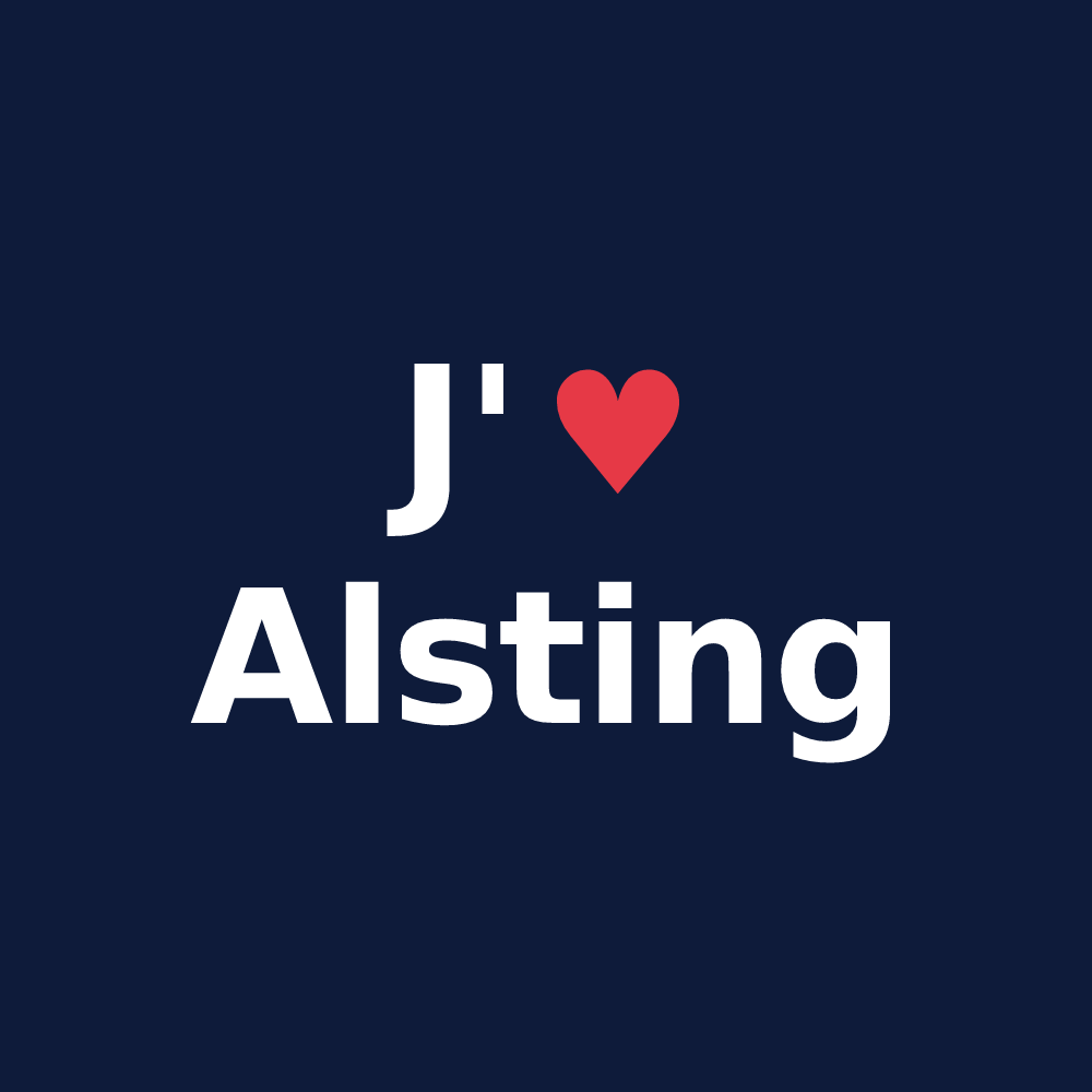 T-shirt personnalisé Alsting — design J'aime Alsting