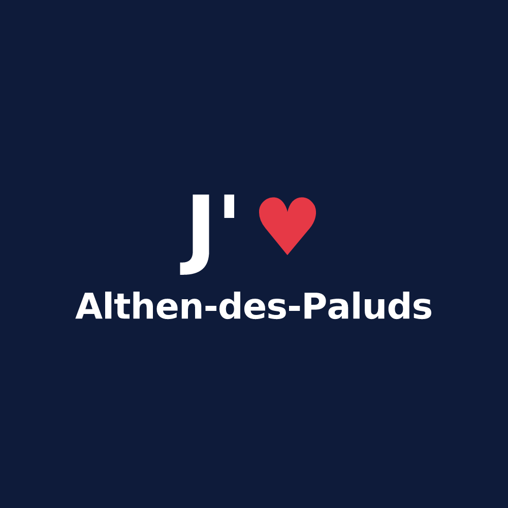 T-shirt personnalisé Althen-des-Paluds — design J'aime Althen-des-Paluds