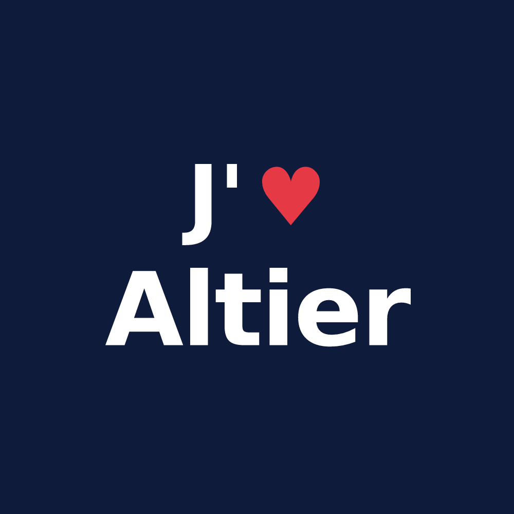 T-shirt personnalisé Altier — design J'aime Altier