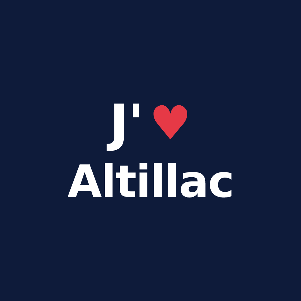 T-shirt personnalisé Altillac — design J'aime Altillac