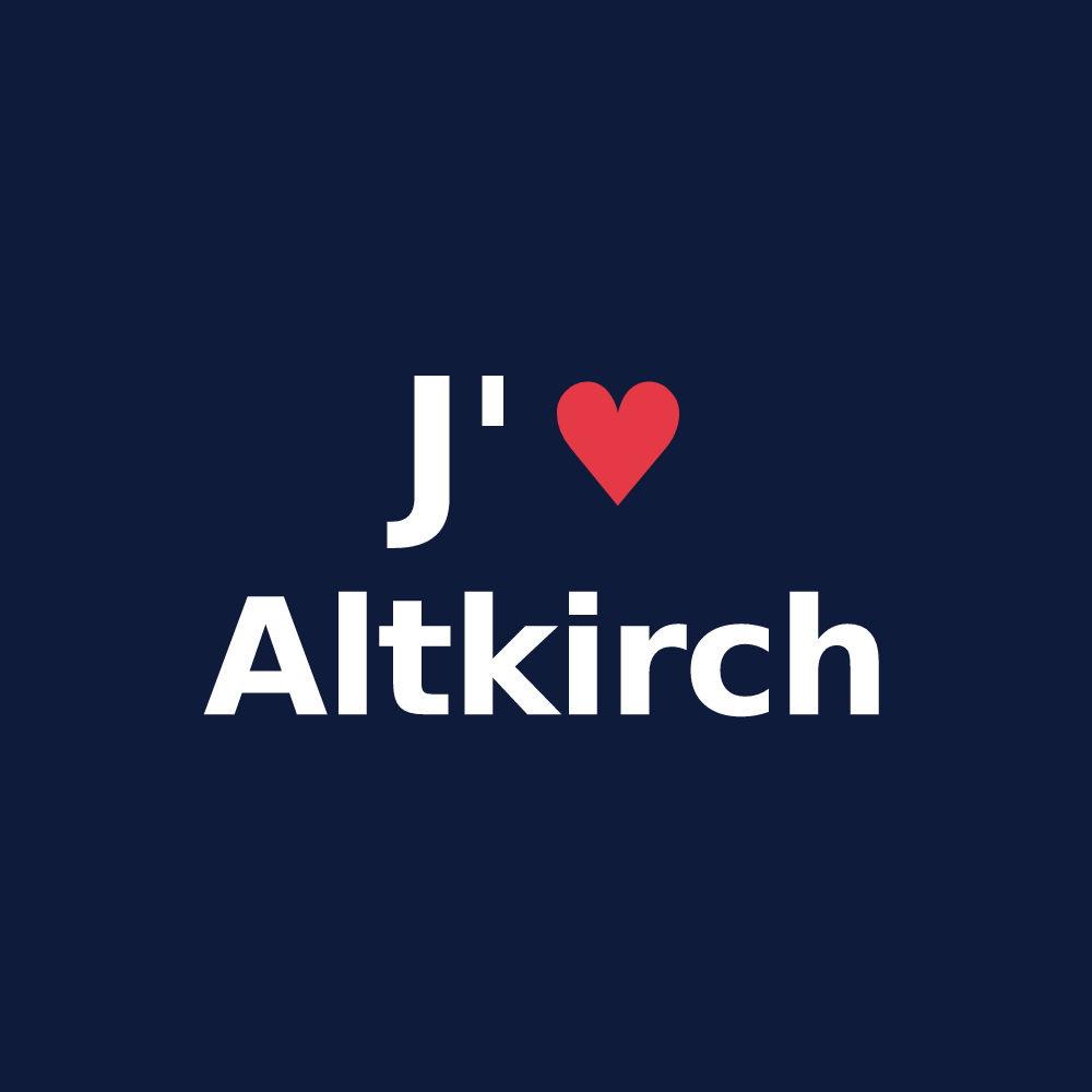 T-shirt personnalisé Altkirch — design « J'aime Altkirch » imprimé sur le t-shirt