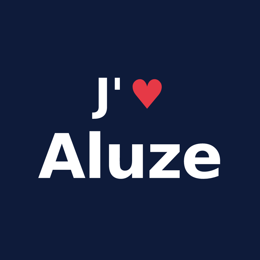 T-shirt personnalisé Aluze — design J'aime Aluze