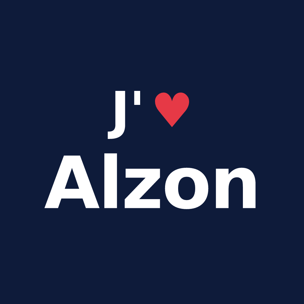 T-shirt personnalisé Alzon — design J'aime Alzon
