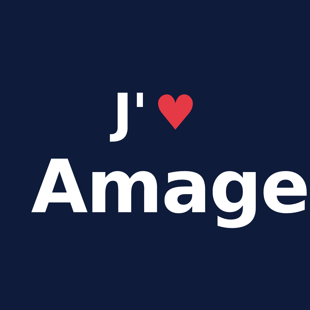 T-shirt personnalisé Amage — design J'aime Amage