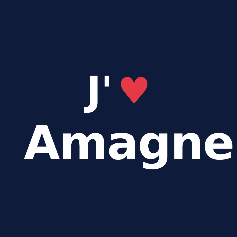 T-shirt personnalisé Amagne — design J'aime Amagne