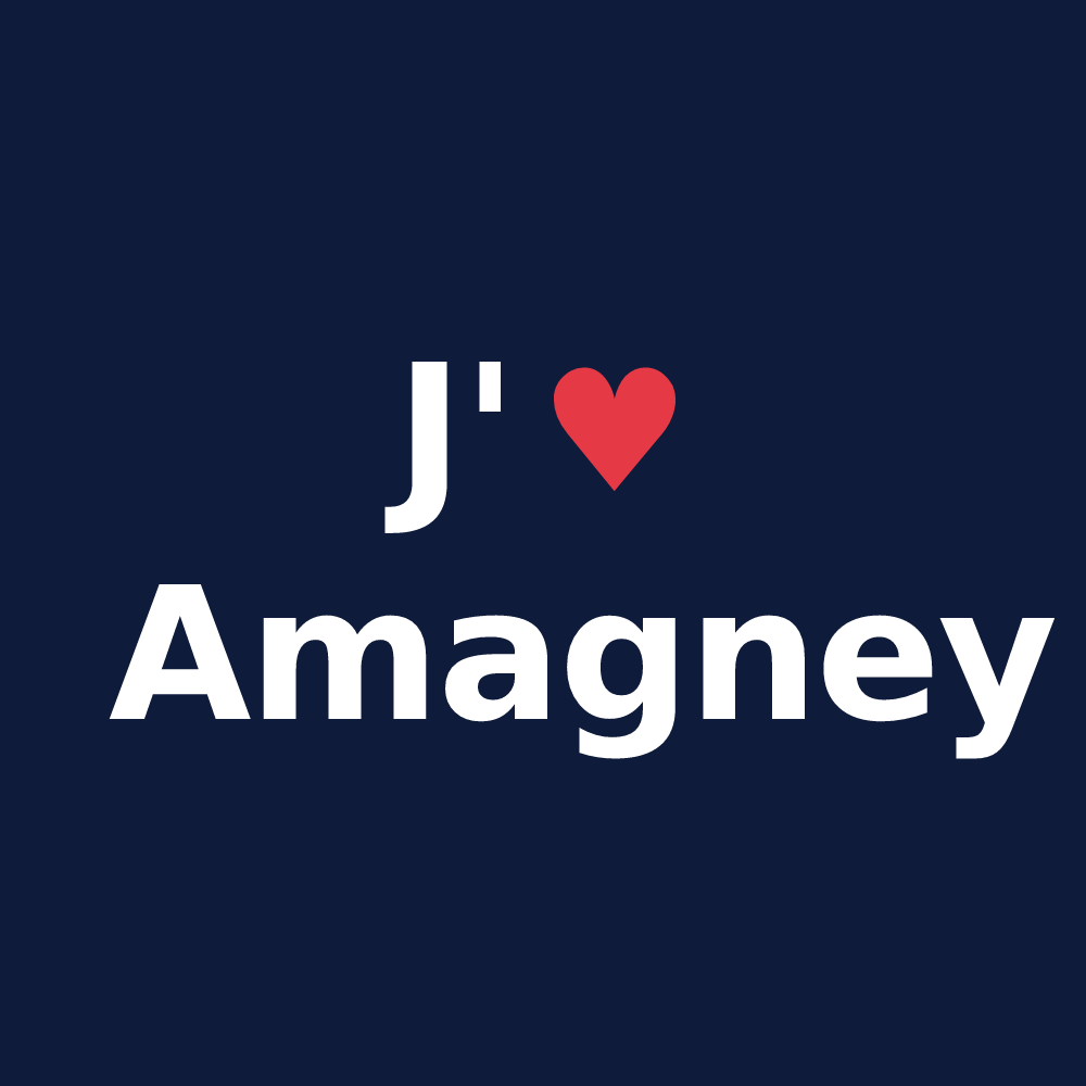 T-shirt personnalisé Amagney — design J'aime Amagney