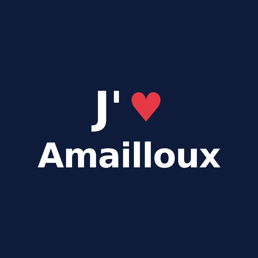 T-shirt personnalisé Amailloux — design J'aime Amailloux