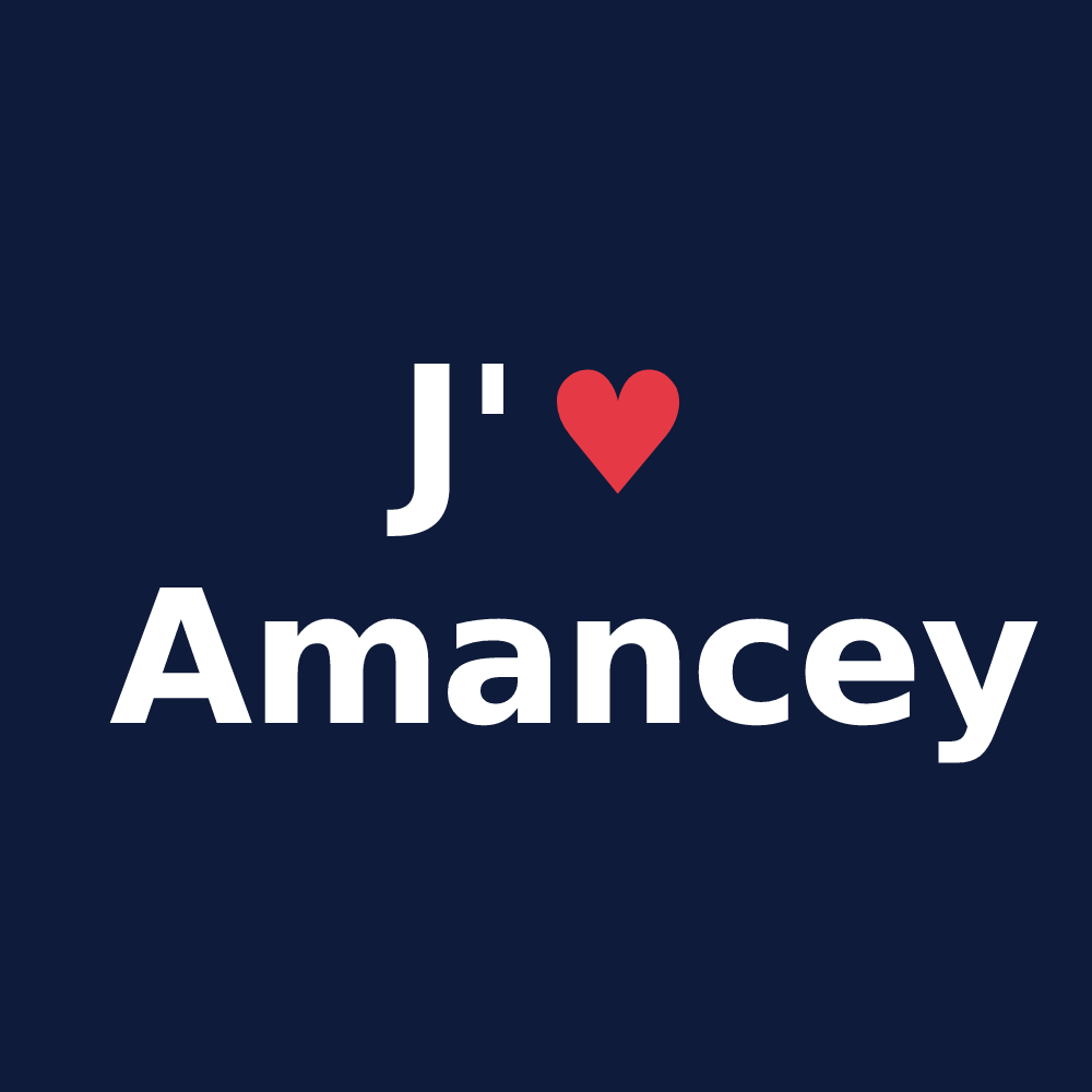 T-shirt personnalisé Amancey — design J'aime Amancey