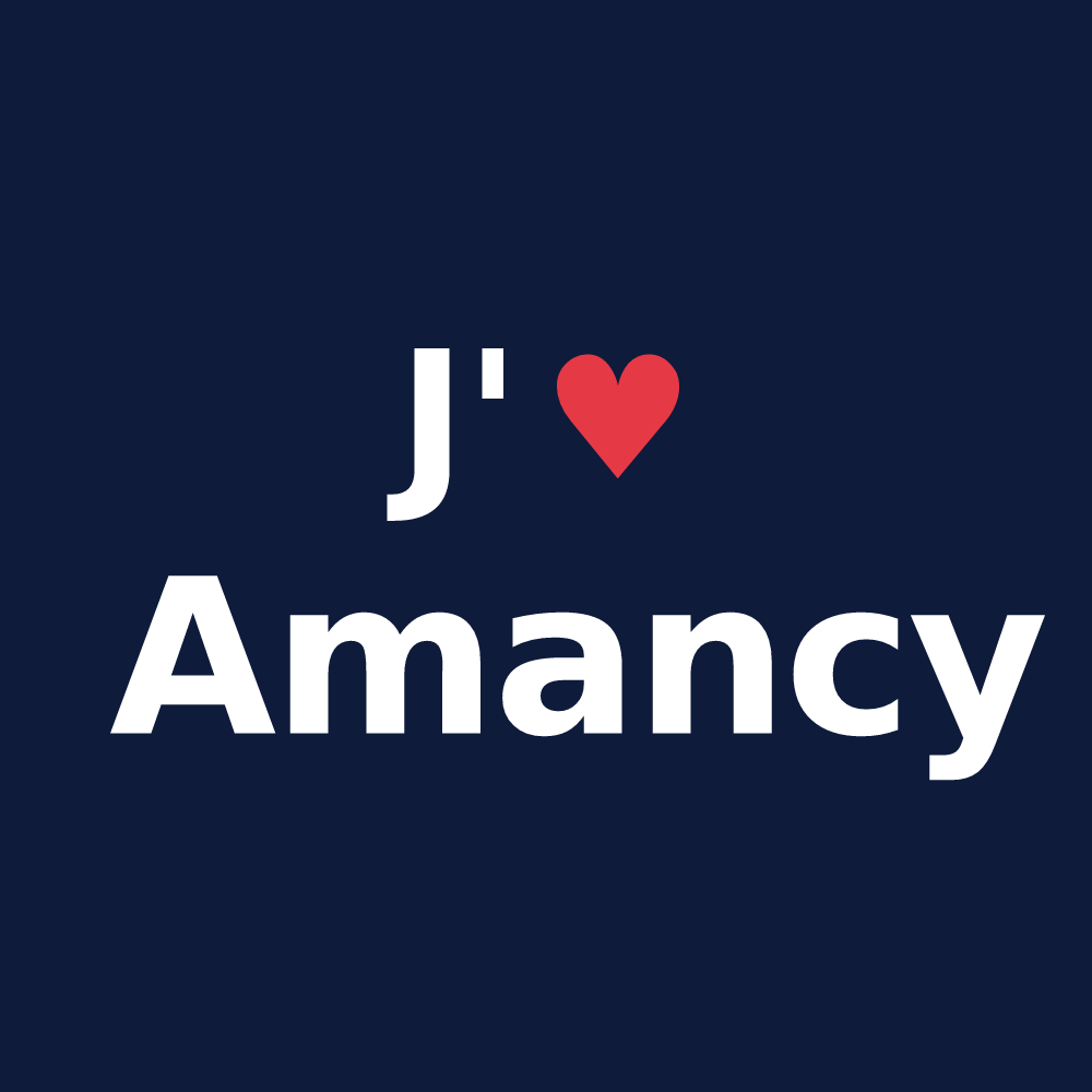 T-shirt personnalisé Amancy — design J'aime Amancy