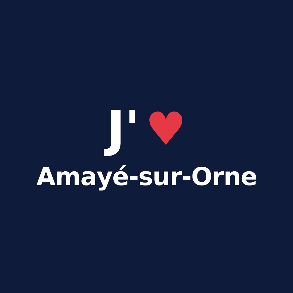 T-shirt personnalisé Amayé-sur-Orne — design J'aime Amayé-sur-Orne