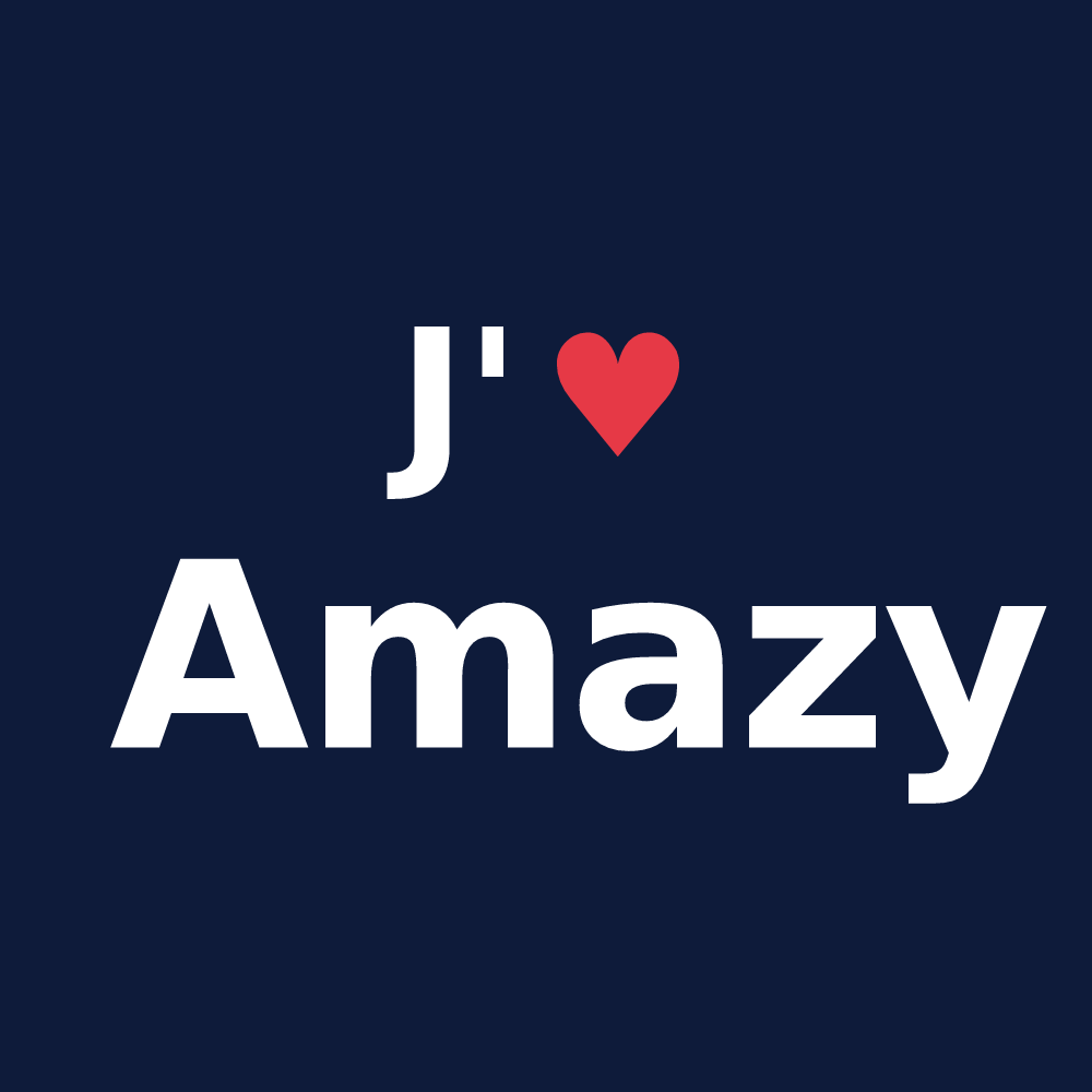 T-shirt personnalisé Amazy — design J'aime Amazy