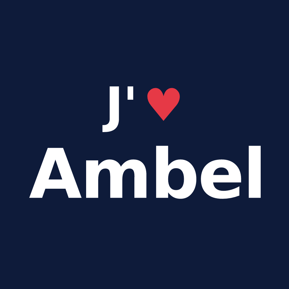 T-shirt personnalisé Ambel — design J'aime Ambel