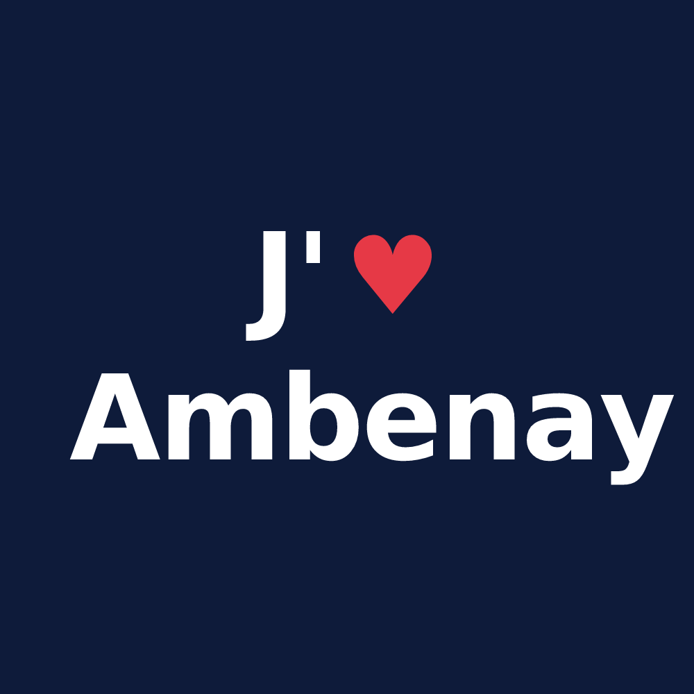 T-shirt personnalisé Ambenay — design J'aime Ambenay